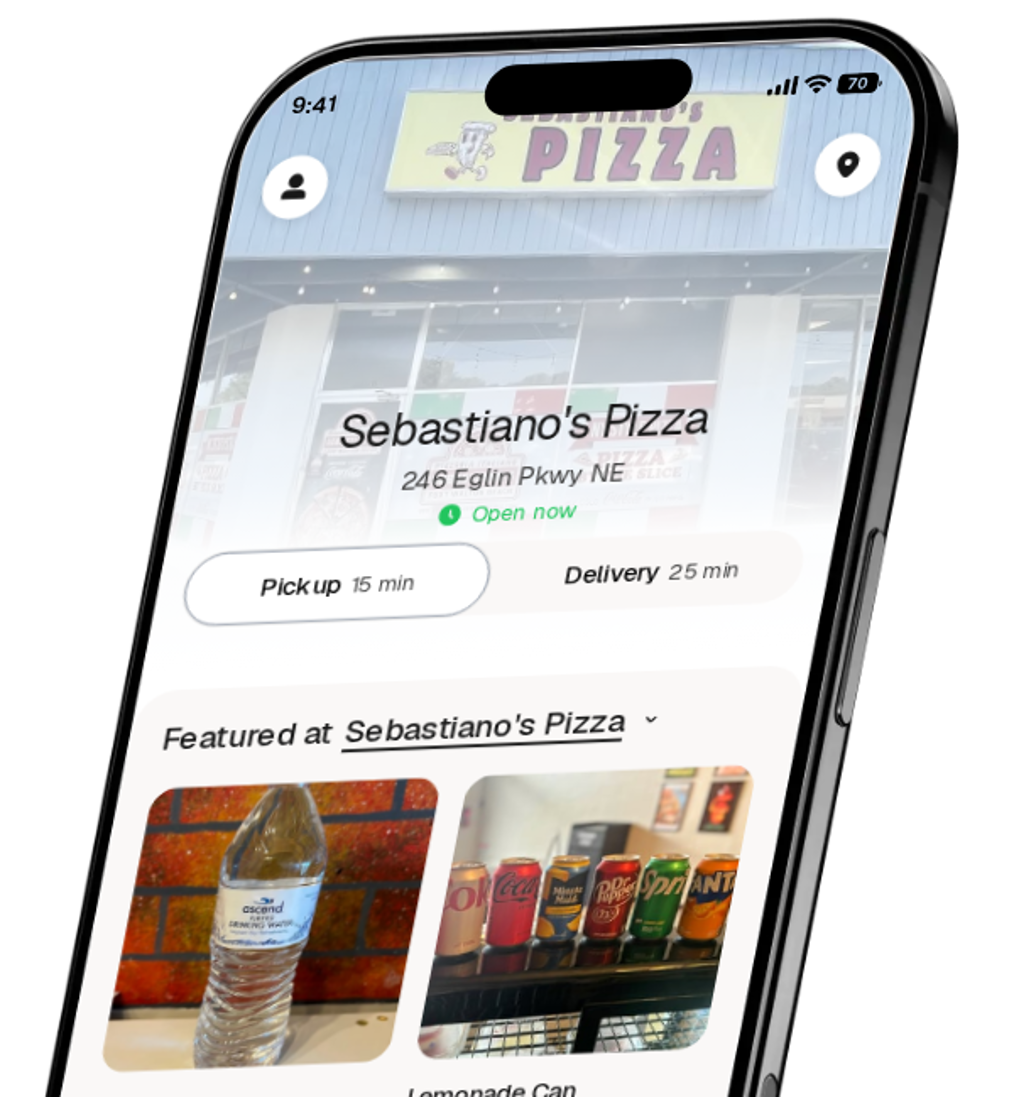Sebastiano's Pizza app preview